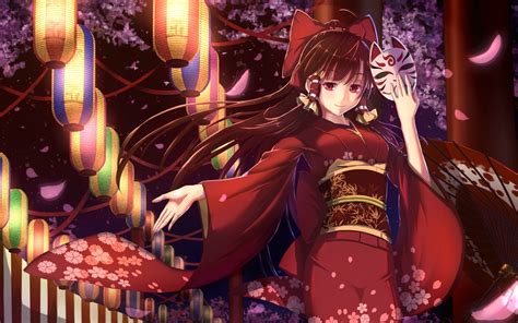 anime, Anime Girls, Kimono, Hakurei Reimu, Touhou Wallpapers HD ...