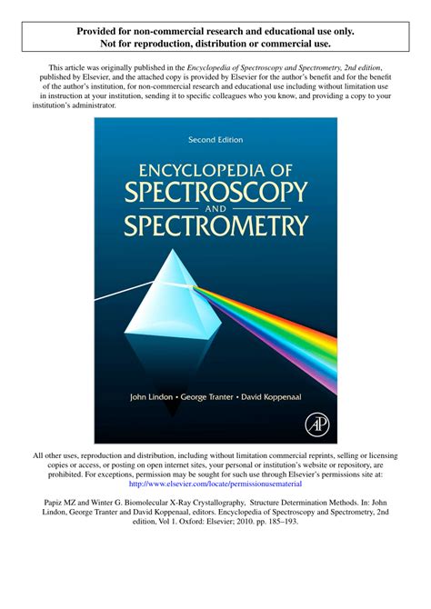 (PDF) Biomolecular X-Ray Crystallography, Structure Determination Methods