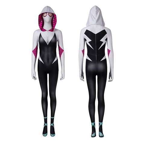 Spider-Gwen Costumes Spider-Man Into The Spider-Verse Cosplay Costumes ...