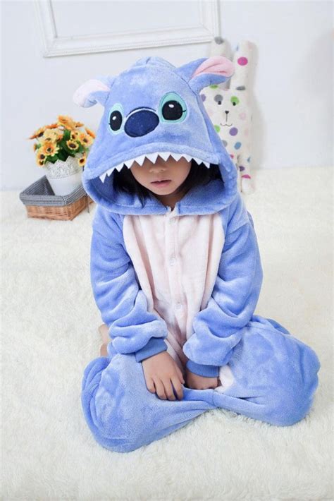 Stitch Onesie for Kids Hooded Onesie Kids Kigurumi Costume | Etsy | Kids onesies, Kids pajamas ...