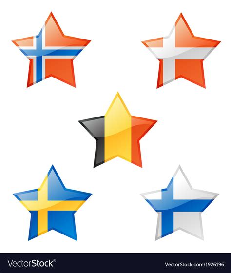 Flags star Royalty Free Vector Image - VectorStock