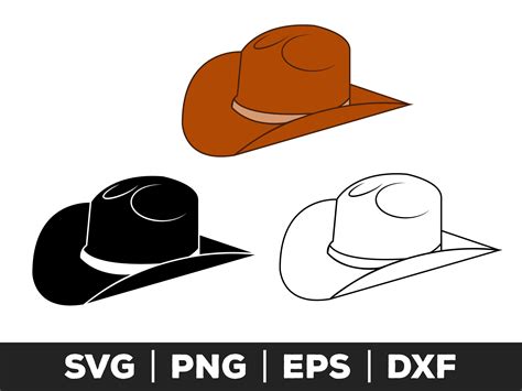 Cowboy Hat Svg Png Eps Western Clipart Cowboy Hat Cut - Etsy