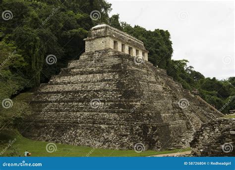 Temple at Palenque stock photo. Image of archeological - 58726804