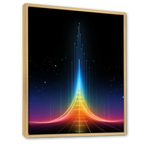 Designart "Singularity Consciousness Ascension" Abstract Shapes Framed Canvas Art Print - Bed ...