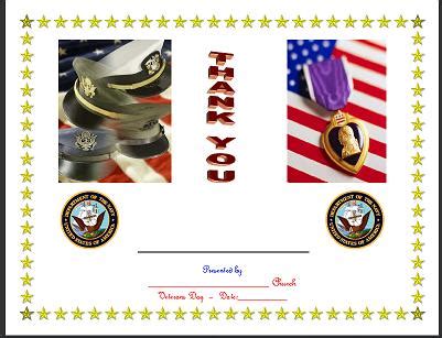 Free Printable Veterans Certificate