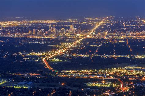 The view from Lookout Mountain last night! : Denver