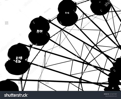 Ferris Wheel Vector Silhouette Isolated On Stock Vector (Royalty Free) 1415471597 | Shutterstock