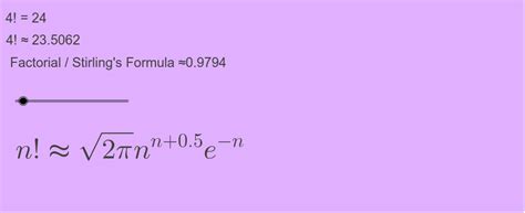 Stirling's approximation – GeoGebra