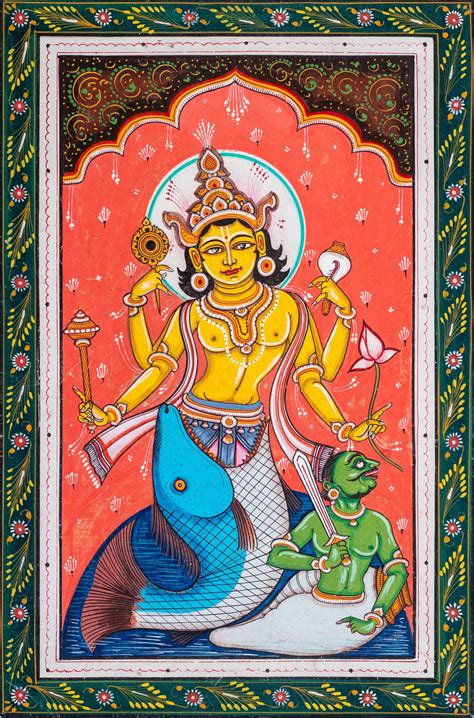 Dashavatara - The Ten Incarnations of Lord Vishnu (Set of Ten Paintings)