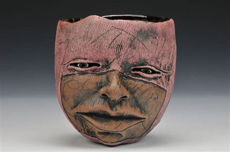 Handmade Pottery Face Yunomi by Ryan Myers - Tea Cup - Teacup - Stoneware, hand built with ...