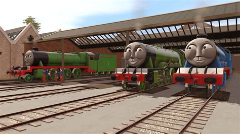 Gordon and Flying Scotsman by TheThomasTrainzUser on DeviantArt