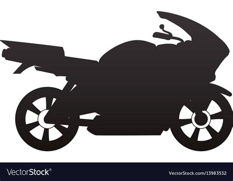 Racing motorcycle silhouette Royalty Free Vector Image