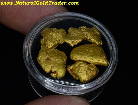 12.26 Grams (5) Latrobe California Gold Nuggets