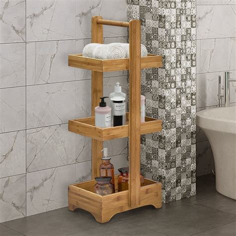 Braewyn Solid Wood Free-Standing Bathroom Shelves | The Best Bathroom Storage Products From ...