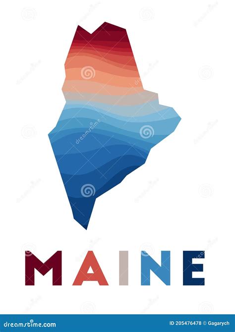 Maine map. stock vector. Illustration of america, citizenship - 205476478