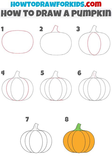 How to Draw a Pumpkin - Easy Drawing Tutorial For Kids Super Easy ...