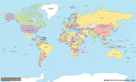 Mapa Mundial, Un Mapa Del Mundo Con Nombres De Países, 50% OFF