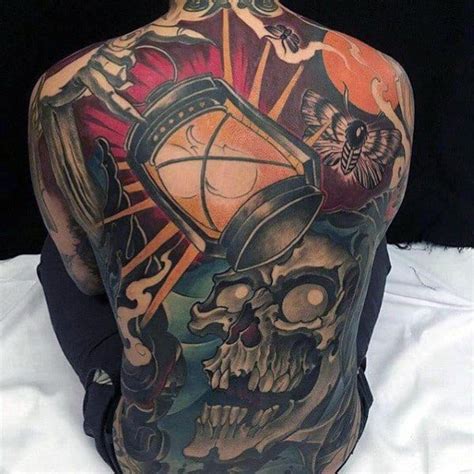 40 Skull Back Tattoo Designs For Men - Masculine Ink Ideas