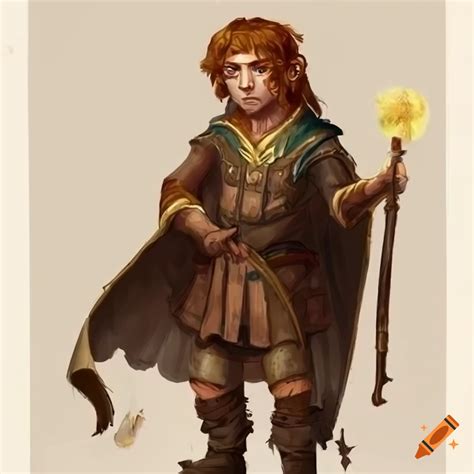 Lucius pindus, the lightfoot halfling bard and roman catholic acolyte, stands at 3 feet tall ...