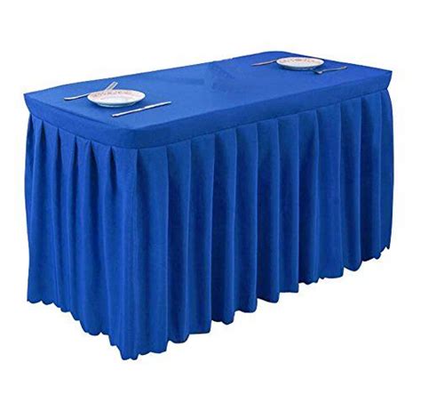 Office Conference Tablecloth/Skirt Hotel Wedding Rectangle Table Set-Blue | Table cloth ...