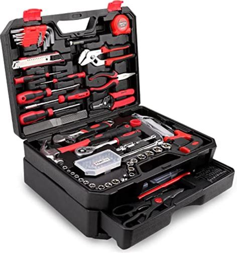 Tool Kit for Home, General Household Hand Tool Set with Solid Carrying ...