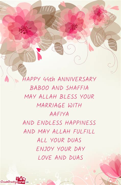 HAPPY 44th ANNIVERSARY - Free cards