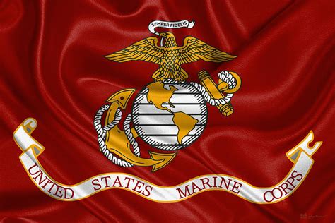 U. S. Marines - U S M C Corps Flag Digital Art by Serge Averbukh - Pixels