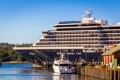 The Holland America Lines cruise shipOosterdam docked in Ketchikan ...