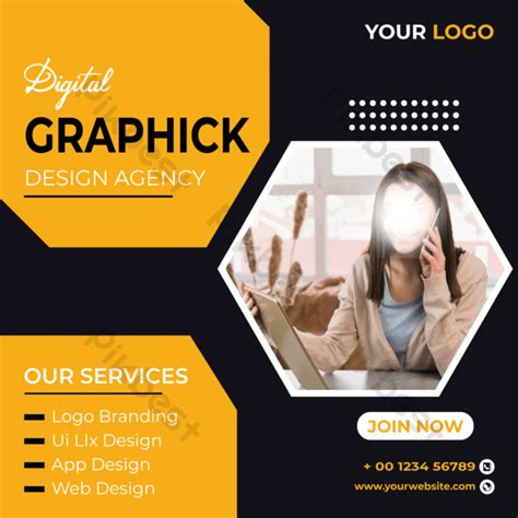 Flat Design Graphic Designer Poster Template | PSD Free Download - Pikbest