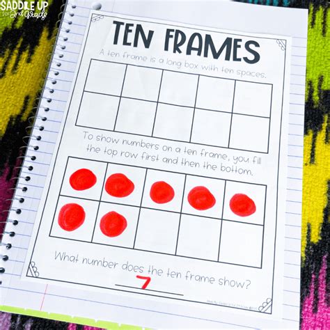 Teaching Number Sense with 10 Simple Ten Frame Activities - Saddle Up for 2nd Grade