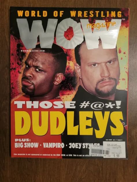 VINTAGE WORLD OF Wrestling Magazine. July 2000. Dudley Boys. K533 $20.00 - PicClick