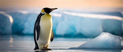 Premium AI Image | Emperor penguin standing in the ice