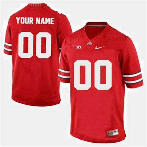 Men's Nike Ohio State Buckeyes Customized #00 Red College Football ...