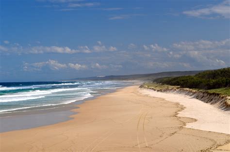 The golden, sandy beach at North Stradbroke Island - a little slice of heaven located off the ...