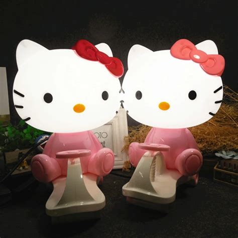 LED Table Lamps Hello Kitty Cartoon Toy Car Desk Lamp Bedroom Bedside Reading Lights Creative ...