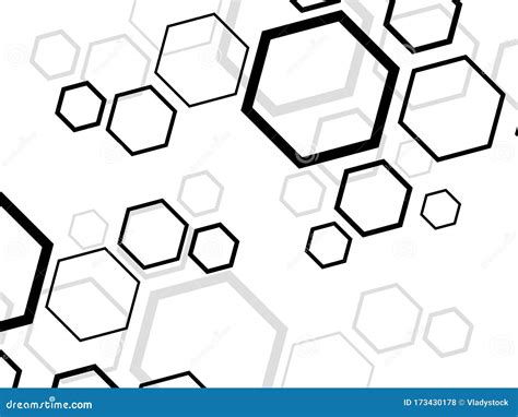 Abstract Hexagon Background, Molecular Structure, Geometric Shape with Hexagons Stock Vector ...