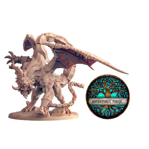 Epic Huge Manticore Miniature Get FREE Wooden RPG Engraved BOX Miniatures for Dungeon and ...