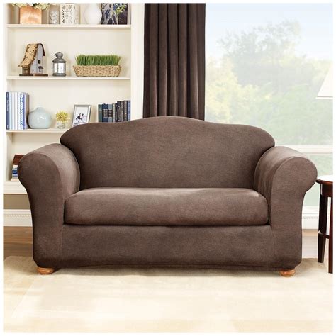 Sure Fit® Stretch Leather 2-Pc. Loveseat Slipcover - 581248, Furniture Covers at Sportsman's Guide