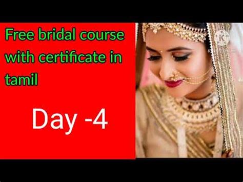 Day-4/Bridal class in tamil with certificate - YouTube