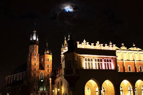 Cracow At Night Free Stock Photo - Public Domain Pictures