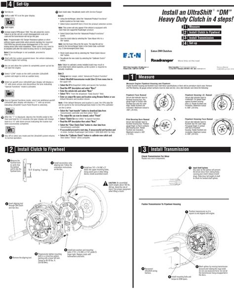 Eaton Ultrashift DM Heavy Duty Clutch Installation Guide Installation ...