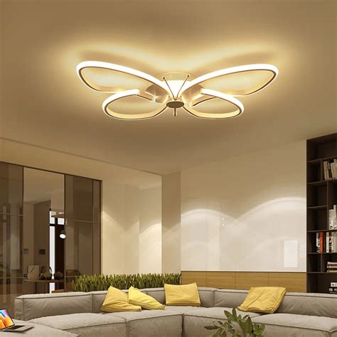 Led butterfly ceiling light modern bedroom warm and romantic children's ...