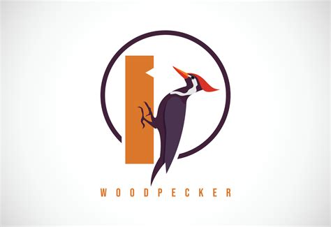 Woodpecker bird in a circle. Woodpecker bird logo design template vector illustration 16231040 ...