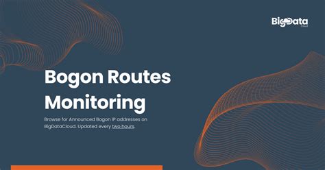 Bogon Routes Monitoring | BigDataCloud