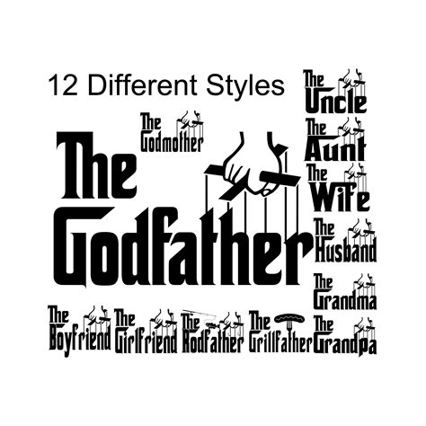 The Godfather SVG Files Bundle Clipart Logo Vector Eps File SVG Bundle Sublimation design ...