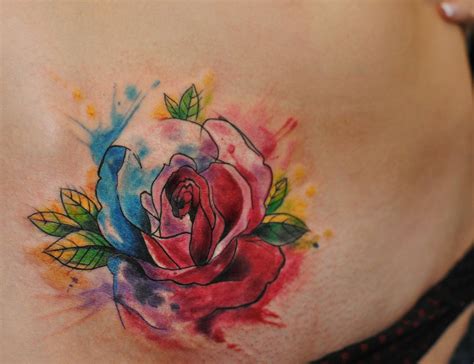 Watercolor Rose Tattoo Designs, Ideas and Meaning | Tattoos For You