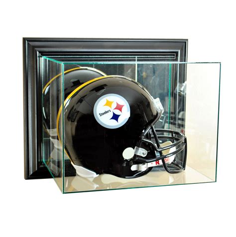 Deluxe Real Glass Wall Mounted Football Helmet Display Case