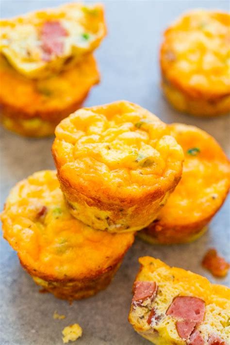 Cheese & Sausage Egg Muffins - Averie Cooks