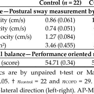 Balance function by postural sway and the Berg Balance Scale of the ...