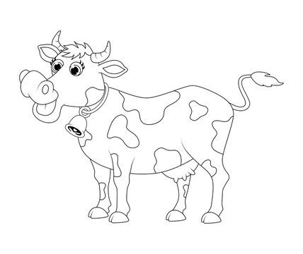 Cow Drawing Outline